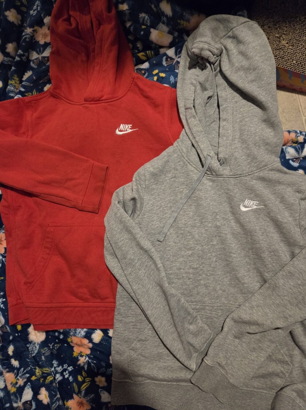 Nike Mens Hoodies - Red and Gray